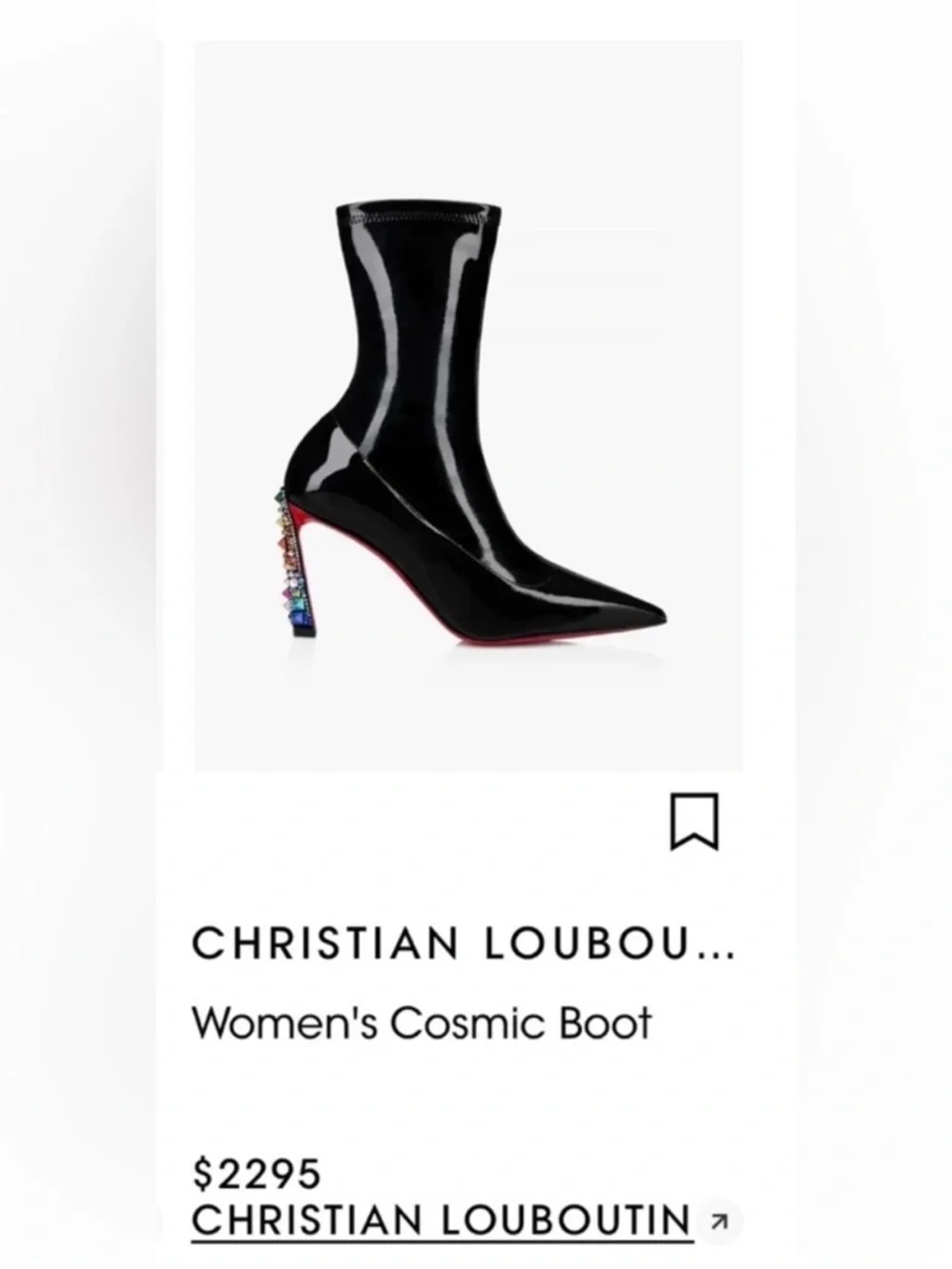 Christian Louboutin Limited edition Cosmic
boots Strass Crystal heels
RETAIL2295 - Picture 3 of 9